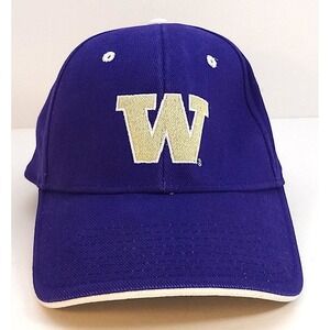 Washington Huskies Purple Gold W Logo Baseball Cap Hat One Size Fits Most